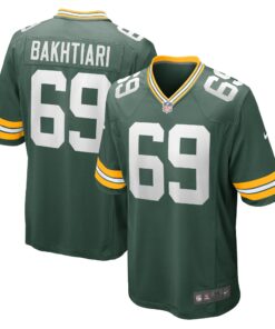 David Bakhtiari Green Bay Packers  Game Team Jersey  Green