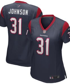 David Johnson Houston Texans  Women_s Game Player Jersey  Navy