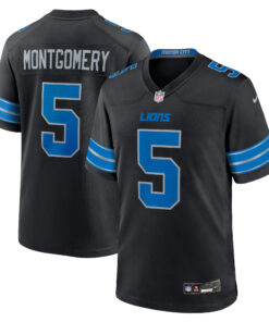 David Montgomery Detroit Lions  2nd Alternate Game Jersey  Black