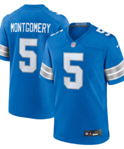 David Montgomery Detroit Lions  Game Jersey  Blue
