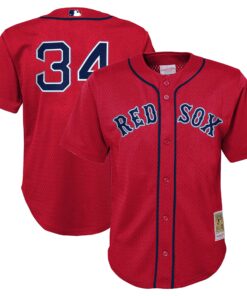 David Ortiz Boston Red Sox Mitchell amp Ness Preschool Cooperstown CollectionnbspMesh Batting Practice Jersey  Red