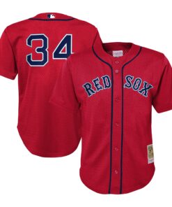 David Ortiz Boston Red Sox Mitchell amp Ness Toddler Cooperstown CollectionnbspMesh Batting Practice Jersey  Red
