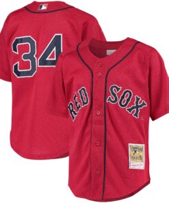 David Ortiz Boston Red Sox Mitchell amp Ness Youth Cooperstown Collection Batting Practice Jersey  Red