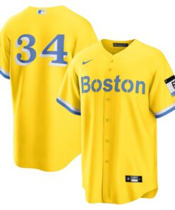 David Ortiz Boston Red SoxRetired Player City Connect Replica Jersey  Gold