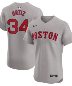David Ortiz Boston Red SoxRoad Elite Player Jersey  Gray