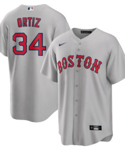 David Ortiz Boston Red SoxRoad Replica Player Jersey  Gray