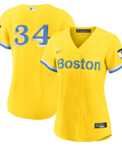 David Ortiz Boston Red SoxWomen_s City Connect Replica Player Jersey  Gold