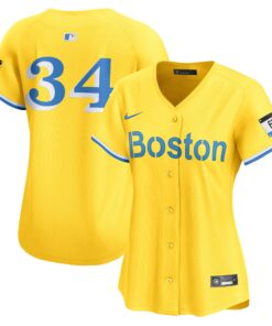 David Ortiz Boston Red SoxWomen_s City Connect Retired Player Jersey  Gold