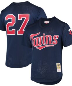 David Ortiz Minnesota Twins Mitchell amp Ness 2002 Cooperstown Collection Mesh Batting Practice Jersey  Navy