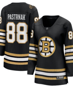 David Pastrnak Boston Bruins Fanatics Women_s 100th Anniversary Premier Breakaway Player Jersey  Black