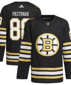 David Pastrnak Boston Bruins  Primegreen 100th Anniversary Authentic Player Jersey  Black