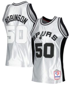 David Robinson San Antonio Spurs Mitchell &amp Ness 199899 Hardwood Classics 75th Anniversary Swingman Jersey - Platinum