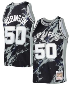 David Robinson San Antonio Spurs Mitchell &amp Ness 199899 Hardwood Classics Marble Swingman Jersey - Black