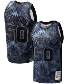 David Robinson San Antonio Spurs Mitchell &amp Ness Hardwood Classics 199899 Tie-Dye Swingman Jersey - Black