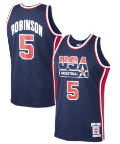 David Robinson USA Basketball Mitchell &amp Ness 1992 Dream Team Authentic Jersey - Navy