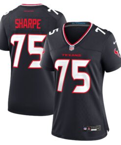 David Sharpe Houston Texans  Women_s Team Game Jersey   Navy 1