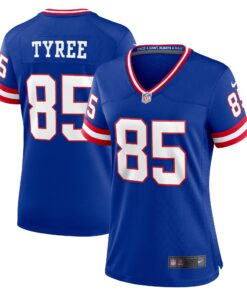 David Tyree New York Giants  Women_s Classic Retired Player Game Jersey  Royal