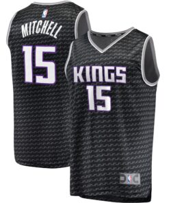 Davion Mitchell Sacramento Kings Fanatics Fast Break Replica Player Jersey - Statement Edition - Black
