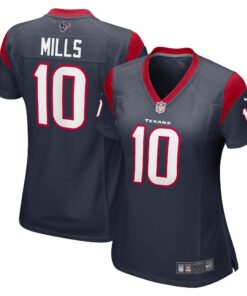 Davis Mills Houston Texans  Women_s Game Jersey  Navy