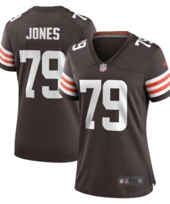 Dawand Jones Cleveland Browns  Women_s Team Game Jersey   Brown