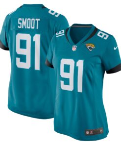 Dawuane Smoot Jacksonville Jaguars  Women_s Game Jersey  Teal