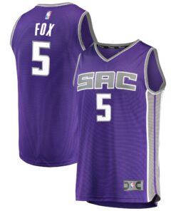 De'Aaron Fox Sacramento Kings Fanatics Fast Break Replica Jersey Purple - Icon Edition