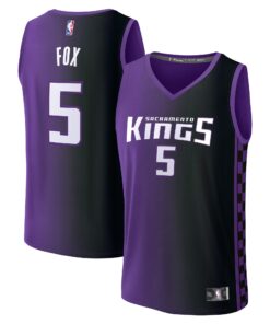 De'Aaron Fox Sacramento Kings Fanatics Fast Break Replica Player Jersey - Statement Edition - Purple