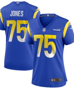 Deacon Jones Los Angeles Rams  Women_s Game Retired Player Jersey  Royal