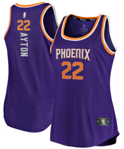 Deandre Ayton Phoenix Suns Fanatics Women's Fast Break Tank Jersey - Icon Edition - Purple