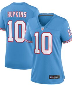 DeAndre Hopkins Tennessee Titans  Women_s Oilers Throwback Player Game Jersey  Light Blue