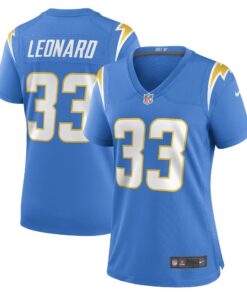 Deane Leonard Los Angeles Chargers  Women_s Game Player Jersey  Powder Blue