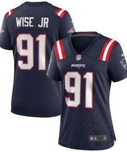Deatrich Wise Jr. New England Patriots  Women_s Game Jersey  Navy 1