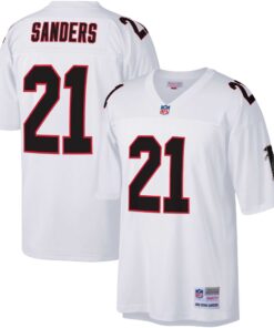 Deion Sanders Atlanta Falcons Mitchell amp Ness Big amp Tall 1992 Retired Player Replica Jersey  White