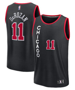 DeMar DeRozan Chicago Bulls Fanatics Fast Break Jersey - Black - City Edition