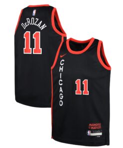 DeMar DeRozan Chicago Bulls Youth  Swingman Replica Jersey - City Edition - Black