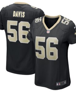 Demario Davis New Orleans Saints  Women_s Game Jersey  Black