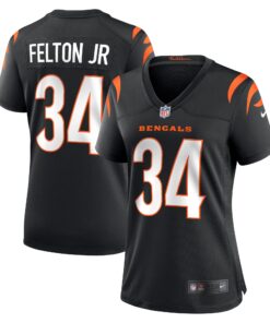 Demetric Felton Jr. Cincinnati Bengals  Women_s Team Game Jersey   Black