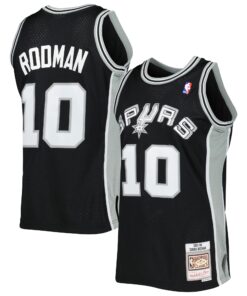 Dennis Rodman San Antonio Spurs Mitchell &amp Ness 200102 Hardwood Classics Swingman Jersey - Black