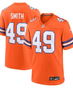 Dennis Smith Denver Broncos  Mile High Collection 1977 Throwback Retired Player Game Jersey  Orange