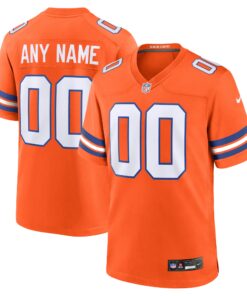 Denver Broncos  Mile High Collection 1977 Throwback Custom Game Jersey  Orange