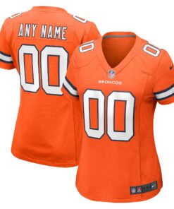 Denver Broncos  Women_s Alternate Custom Game Jersey  Orange