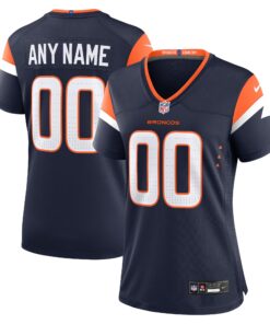 Denver Broncos  Women_s Alternate Mile High Collection Custom Game Jersey   Navy