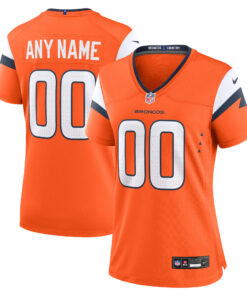 Denver Broncos  Women_s Mile High Collection Custom Game Jersey   Orange