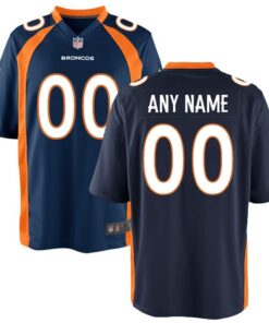 Denver Broncos  Youth Game Custom Jersey  Navy