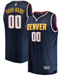 Denver Nuggets Fanatics 201819 Fast Break Custom Replica Jersey Navy - Icon Edition