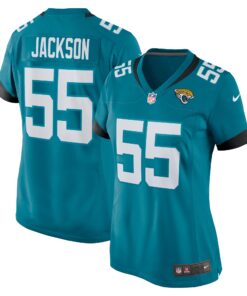Dequan Jackson Jacksonville Jaguars  Women_s  Game Jersey   Teal
