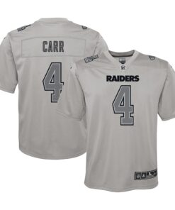 Derek Carr Las Vegas Raiders  Youth Atmosphere Game Jersey  Gray