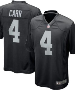Derek Carr Las Vegas Raiders  Youth Team Color Game Jersey  Black