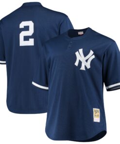 Derek Jeter New York Yankees Mitchell amp Ness Big amp Tall Batting Practice Replica Player Jersey  Navy