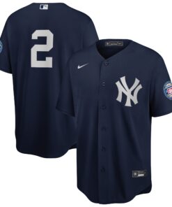 Derek Jeter New York Yankees2020 Hall of Fame Induction Alternate Replica Player Jersey  Navy